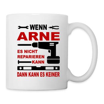 Name Geschenk Namenstag ARNE - Tasse - Weiß - Rechts