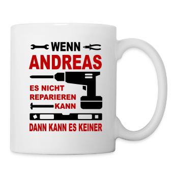 Name Geschenk Namenstag ANDREAS - Tasse - Weiß - Rechts
