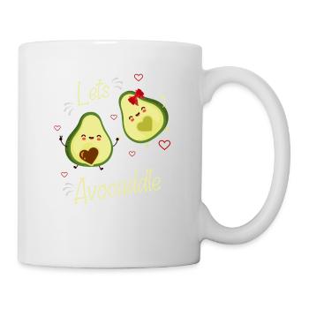 avocat, avocat, nourriture végane, - Mug blanc - blanc - Droite
