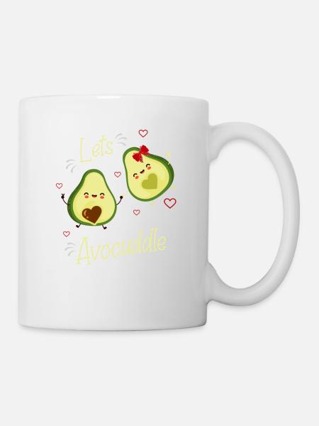 Avocado, Avocado Lebensmittel, veganes Essen, - Tasse - Weiß