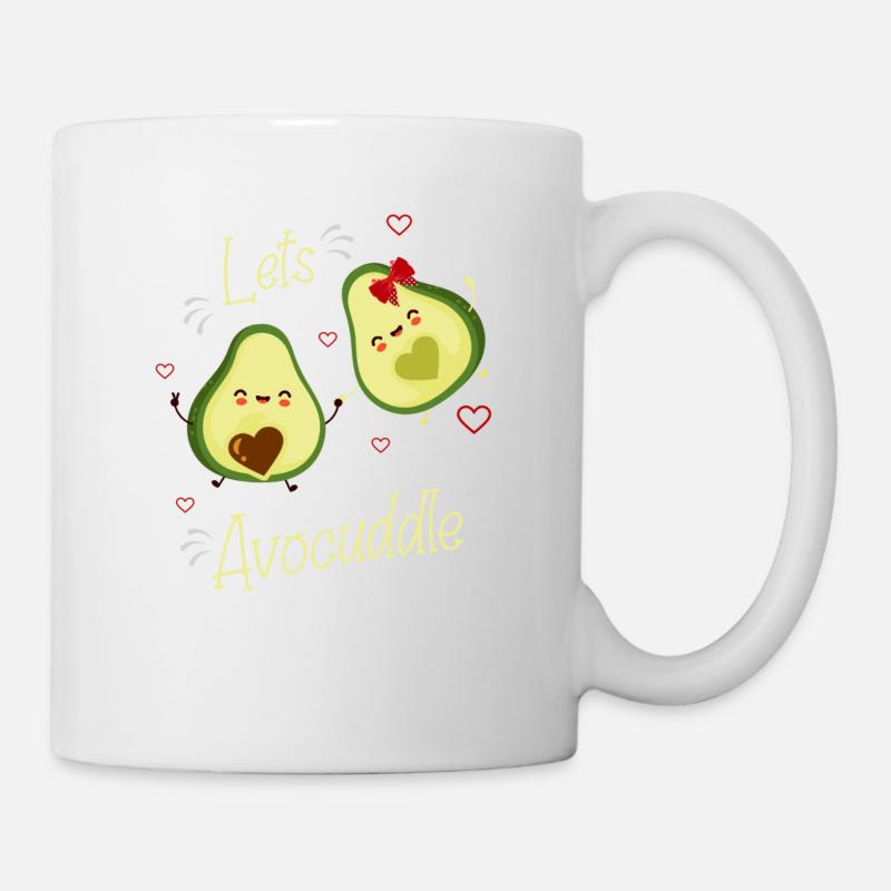Avocado, Avocado Lebensmittel, veganes Essen, - Tasse - Weiß