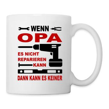Familie Geschenkidee Geburtstag OPA - Tasse - Weiß - Rechts