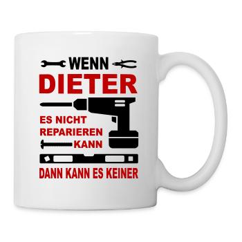 Name Geschenkidee Namenstag DIETER - Tasse - Weiß - Rechts