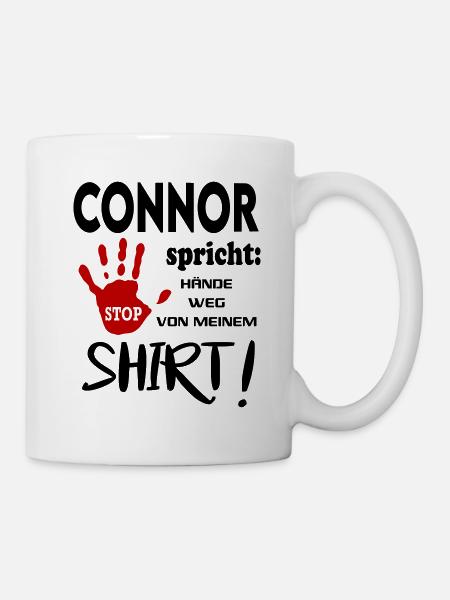 Name Namenstag Geschenkidee CONNOR - Tasse - Weiß