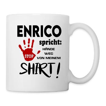 Name Namenstag Geschenkidee ENRICO - Tasse - Weiß - Rechts