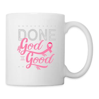 Chemo, Chemo Brustkrebs, rosa Schleife, - Tasse - Weiß - Rechts