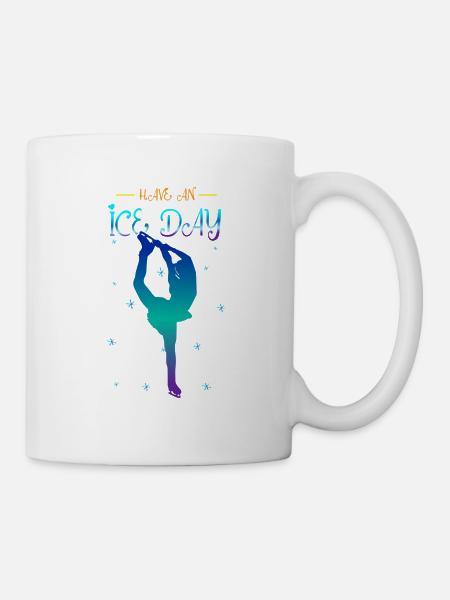 Patinage, patinage de vitesse - Mug blanc - blanc