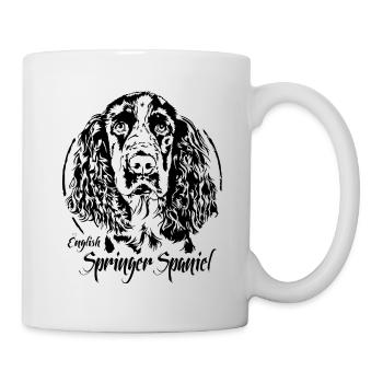 ENGLISH SPRINGER SPANIEL Portrait Les chiens de Wilsign - Mug blanc - blanc - Droite