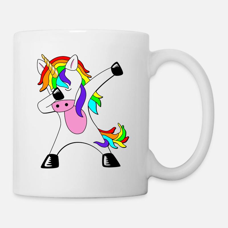 Dabbing Unicorn Geschenkidee Dab dabbendes Einhorn - Tasse - Weiß