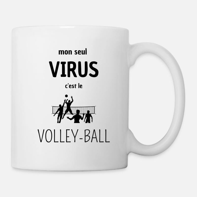 Virus volley-ball humour - Mug blanc - blanc