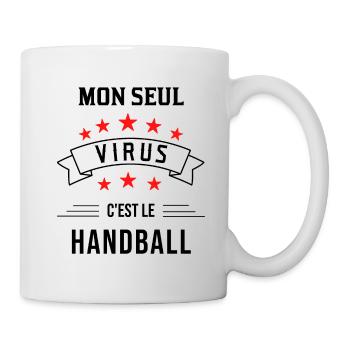 Handball sportif virus - Mug blanc - blanc - Droite