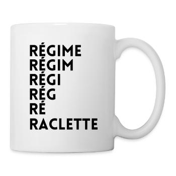 régime raclette humour - Mug blanc - blanc - Droite