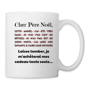 Cher Père Noël cadeaux - Mug blanc - blanc - Droite