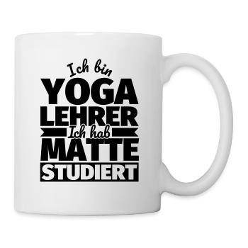 Yogalehrer Humor - Tasse - Weiß - Rechts