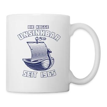 Hansa Kogge Unsinkbar 1965 Rostock - Tasse - Weiß - Rechts