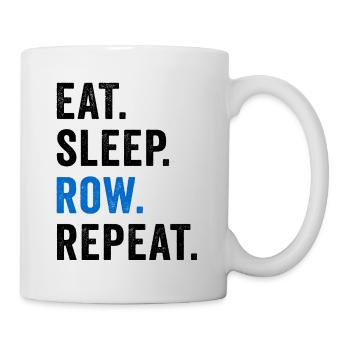 Eat Sleep Row Repeat Rowing Club Kayaking Canoe Wa - Tasse - Weiß - Rechts