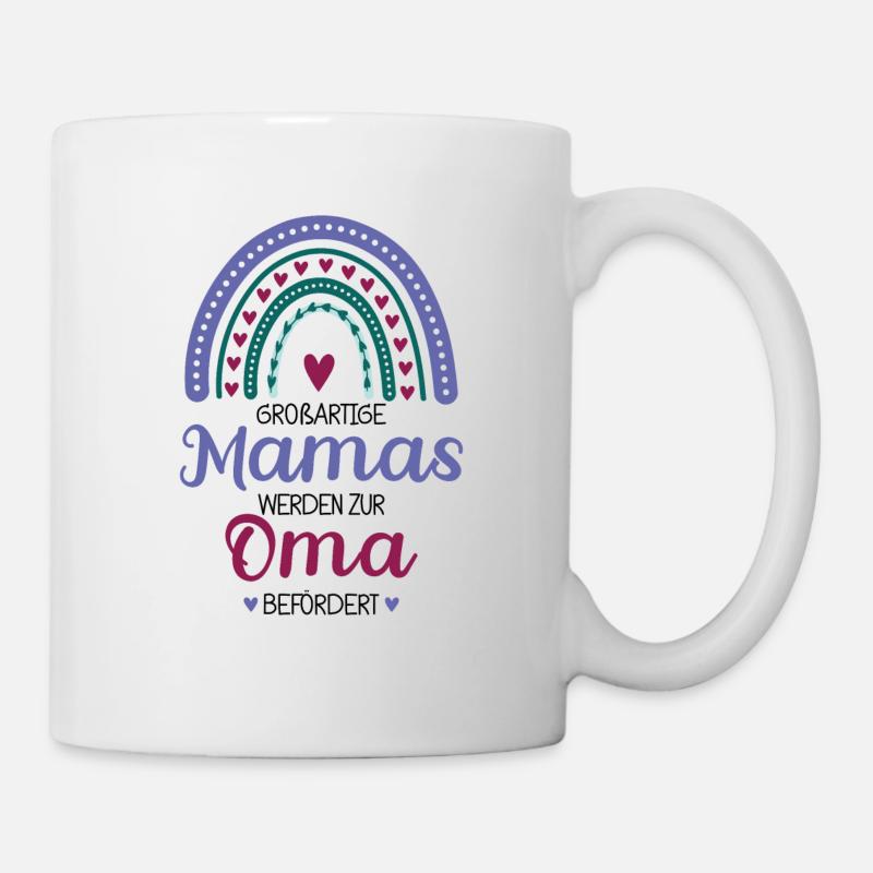 Großartige Mamas Werden Zur Oma Befördert - Tasse - Weiß
