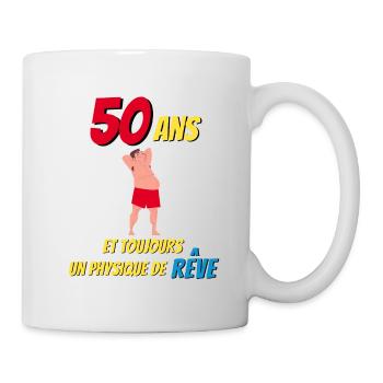 physique de rêve cadeau anniversaire 50 ans humour - Mug blanc - blanc - Droite
