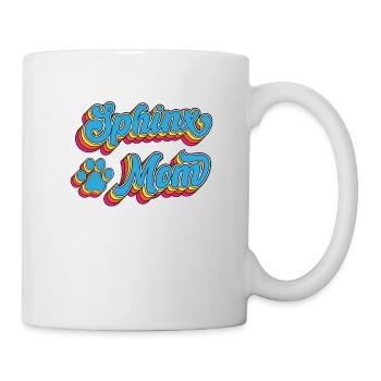 Sphinx Mama Sphinx Katze Sphynx Retro Vintage - Tasse - Weiß - Rechts