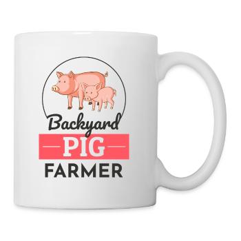 Backyard Pig Farmer Animal Farming Farm Funny - Mug - white - Right