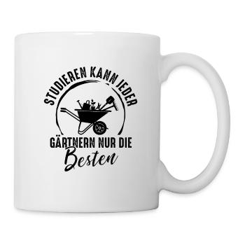 Garten Spruch Schrebergarten Gartenarbeit Gärtner - Tasse - Weiß - Rechts