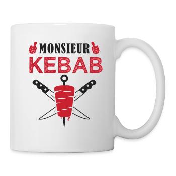 monsieur kebab humour chef kebab - Mug blanc - blanc - Droite