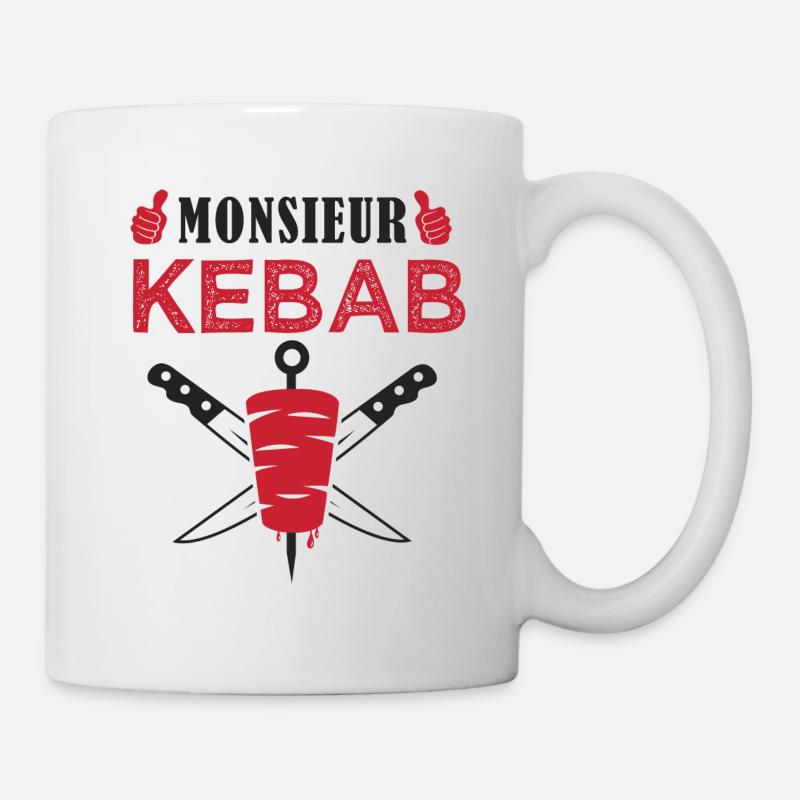 monsieur kebab humour chef kebab - Mug blanc - blanc