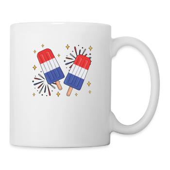 Américain 4 juillet Restez cool pour - Mug blanc - blanc - Droite