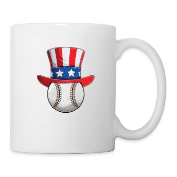American July 4 Patriotic Baseball - Mug - white - Right