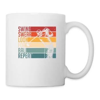 Swing Swear Recherchez la répétition de balle pour les golfeurs - Mug blanc - blanc - Droite