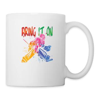 Bring Es An Für Hockeyspieler - Tasse - Weiß - Rechts