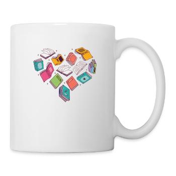 Heart book for book lovers - Mug - white - Right