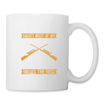 Angeln Löst Die Meisten Meiner Probleme Für - Tasse - Weiß - Rechts
