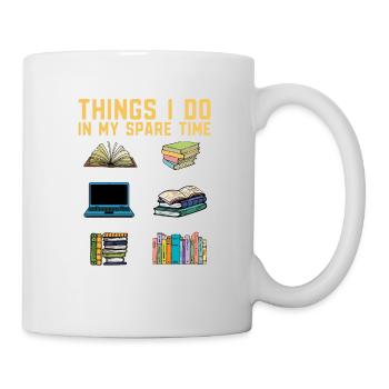 Ce que je fais pendant mon temps libre pour - Mug blanc - blanc - Droite