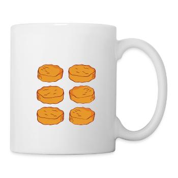 Nugget Sixpack Nugget Lover Chicken Nuggets Esser - Tasse - Weiß - Rechts