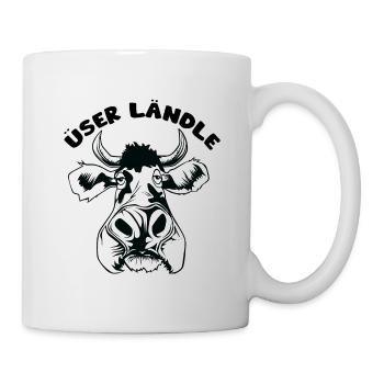 Gsiberger Vorarlberg Spruch Lustig Kuh Motiv - Tasse - Weiß - Rechts