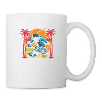 Skeleton Skater for Skateboarders - Mug - white - Right