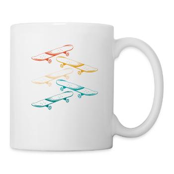 Retro-skateboard Für Skateboarder - Tasse - Weiß - Rechts