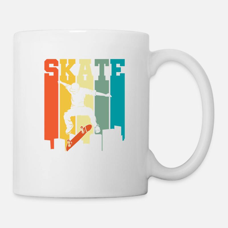 Skate Retro pour les skateboarders - Mug blanc - blanc