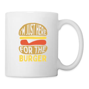 Je suis juste ici pour le hamburger pour - Mug blanc - blanc - Droite