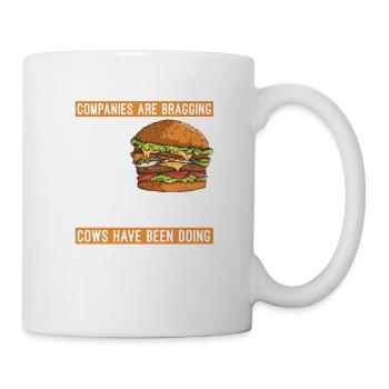Cows have always done this for hamburgers - Mug - white - Right