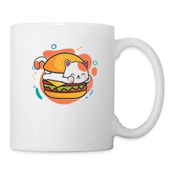 Burger Lover Sweet Cat Lover For Hamburgers - Mug - white - Right