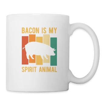 Speck Geist Tier Frühstück Speck Liebhaber Fleisch - Tasse - Weiß - Rechts