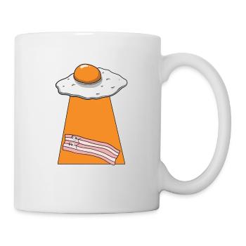 Speck Alien Entführung Frühstück Speck Liebhaber F - Tasse - Weiß - Rechts