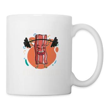 Eierseiten für Speck Frühstück Speckliebhaber Flei - Tasse - Weiß - Rechts