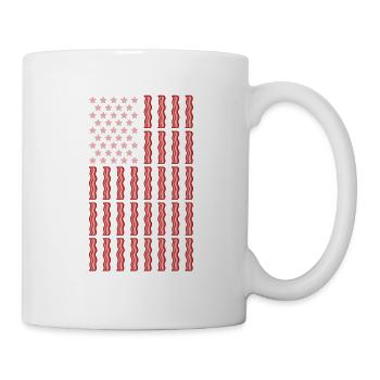 Patriotischer Speck Flagge Frühstück Speck Liebhab - Tasse - Weiß - Rechts