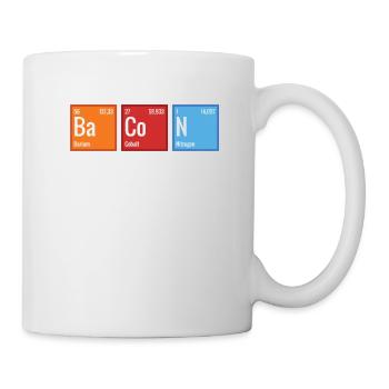 Speck Periodensystem Frühstück Speckliebhaber Flei - Tasse - Weiß - Rechts