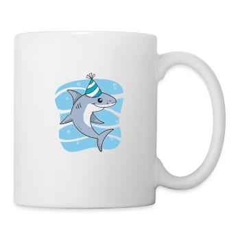 Geburtstags-hai Für Hai-liebhaber Hai-geburtstag - Tasse - Weiß - Rechts