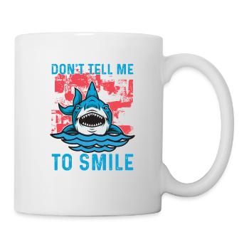 Ne me dites pas de sourire pour les amoureux des requins - Mug blanc - blanc - Droite