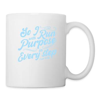 Courir avec un but Aimer la course de fond - Mug blanc - blanc - Droite